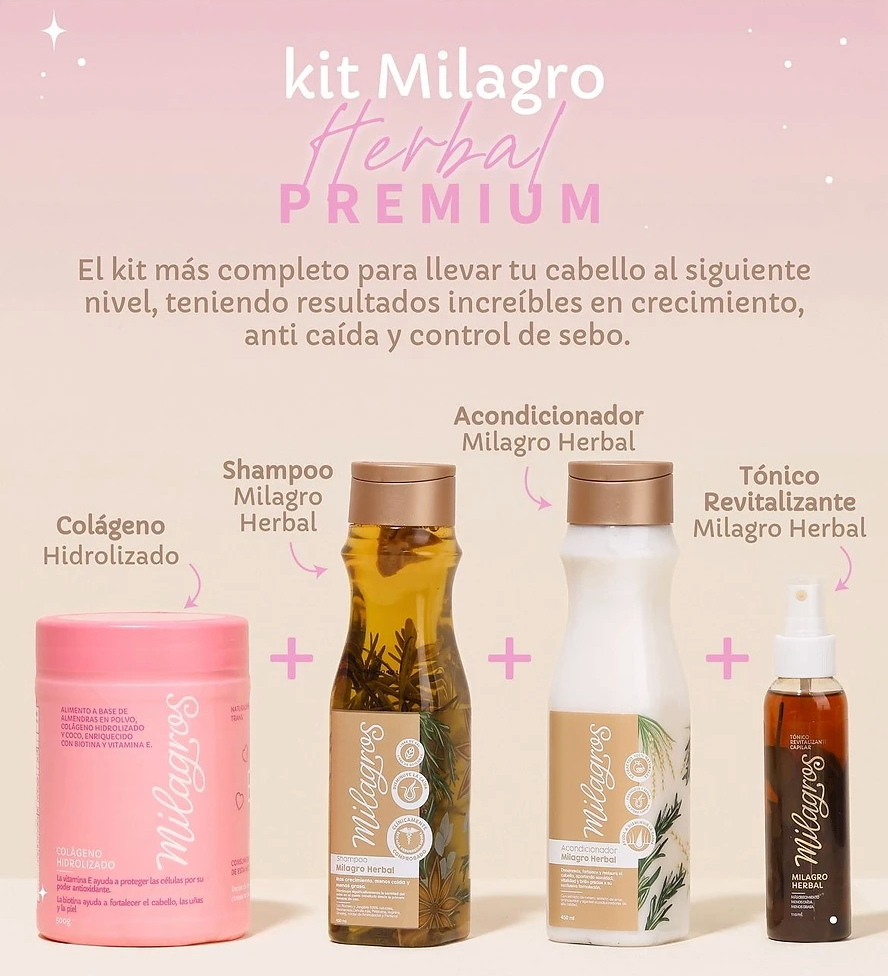 Kit Milagro Herbal Premium