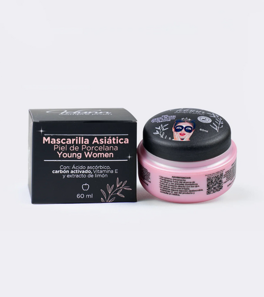 Mascarilla asiática piel de porcelana (pieles jóvenes) + Aplicador para mascarilla