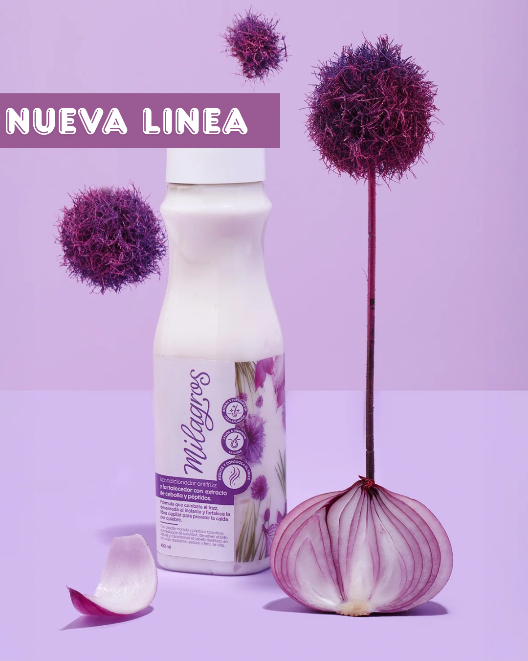 Acondicionador Antifrizz y Fortalecedor Con Extracto de Cebolla y Péptidos